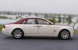 [OEM] 1:18 Rolls-Royce 2009 Ghost White & Red Model Car Die-Cast