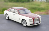 [OEM] 1:18 Rolls-Royce 2009 Ghost White & Red Model Car Die-Cast