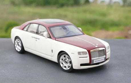 [OEM] 1:18 Rolls-Royce 2009 Ghost White & Red Model Car Die-Cast