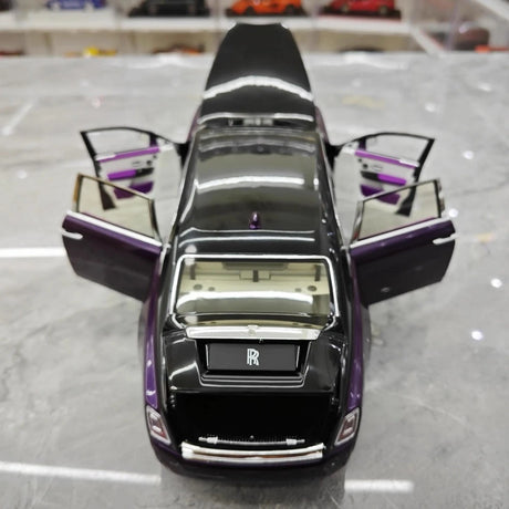 [OEM] 1:18 Rolls-Royce 2017 Phantom VIII EWB Purple & Black Model Car Die-Cast
