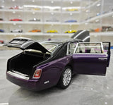 [OEM] 1:18 Rolls-Royce 2017 Phantom VIII EWB Purple & Black Model Car Die-Cast
