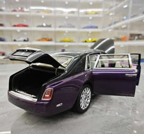 [OEM] 1:18 Rolls-Royce 2017 Phantom VIII EWB Purple & Black Model Car Die-Cast