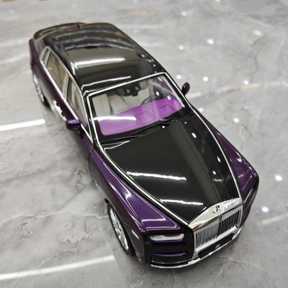[OEM] 1:18 Rolls-Royce 2017 Phantom VIII EWB Purple & Black Model Car Die-Cast