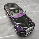 [OEM] 1:18 Rolls-Royce 2017 Phantom VIII EWB Purple & Black Model Car Die-Cast