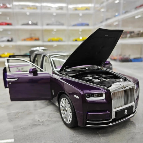 [OEM] 1:18 Rolls-Royce 2017 Phantom VIII EWB Purple & Black Model Car Die-Cast