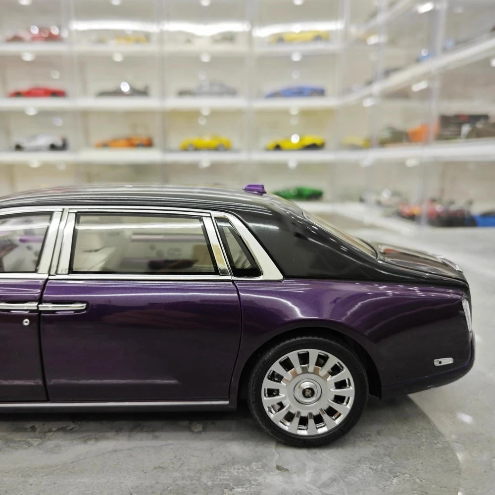 [OEM] 1:18 Rolls-Royce 2017 Phantom VIII EWB Purple & Black Model Car Die-Cast