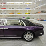 [OEM] 1:18 Rolls-Royce 2017 Phantom VIII EWB Purple & Black Model Car Die-Cast