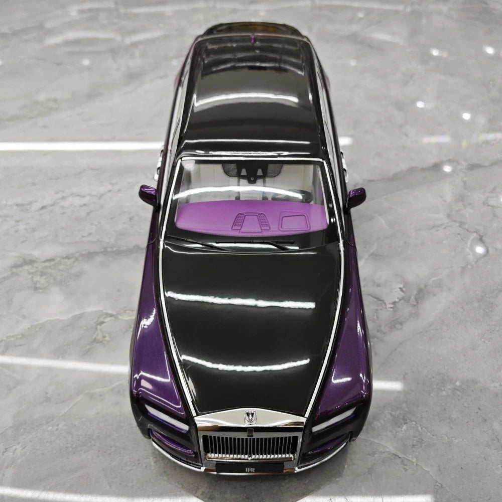 [OEM] 1:18 Rolls-Royce 2017 Phantom VIII EWB Purple & Black Model Car Die-Cast