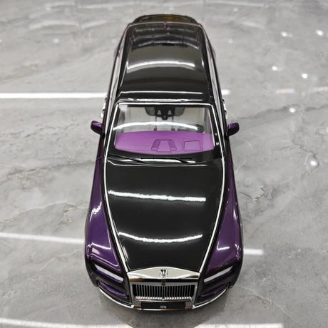 [OEM] 1:18 Rolls-Royce 2017 Phantom VIII EWB Purple & Black Model Car Die-Cast