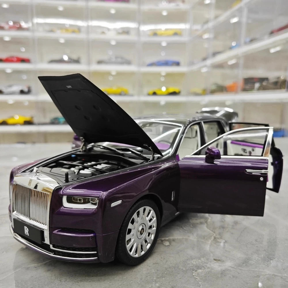 [OEM] 1:18 Rolls-Royce 2017 Phantom VIII EWB Purple & Black Model Car Die-Cast