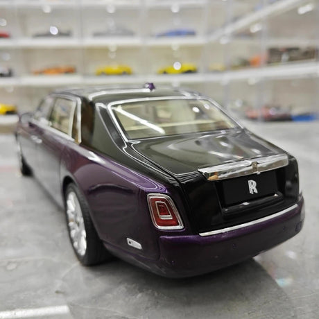 [OEM] 1:18 Rolls-Royce 2017 Phantom VIII EWB Purple & Black Model Car Die-Cast