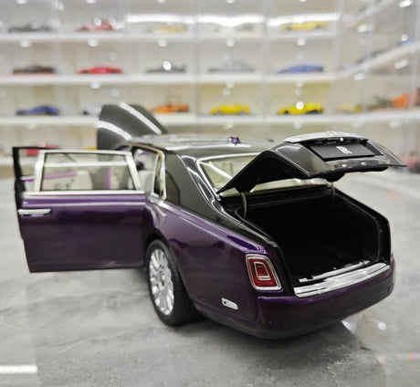 [OEM] 1:18 Rolls-Royce 2017 Phantom VIII EWB Purple & Black Model Car Die-Cast