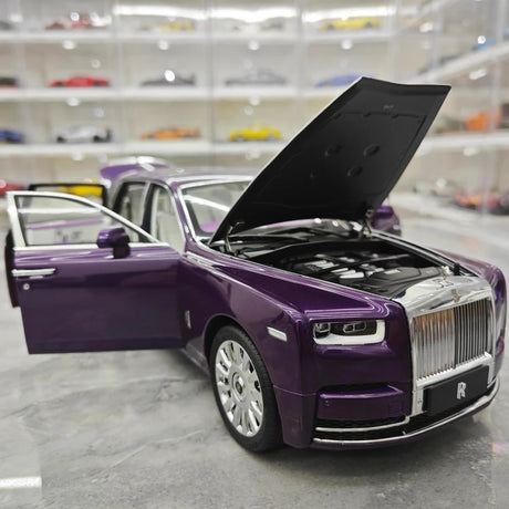 [OEM] 1:18 Rolls-Royce 2017 Phantom VIII EWB Purple & Silver Model Car Die-Cast