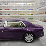 [OEM] 1:18 Rolls-Royce 2017 Phantom VIII EWB Purple & hopea pienoismalli Die-Cast