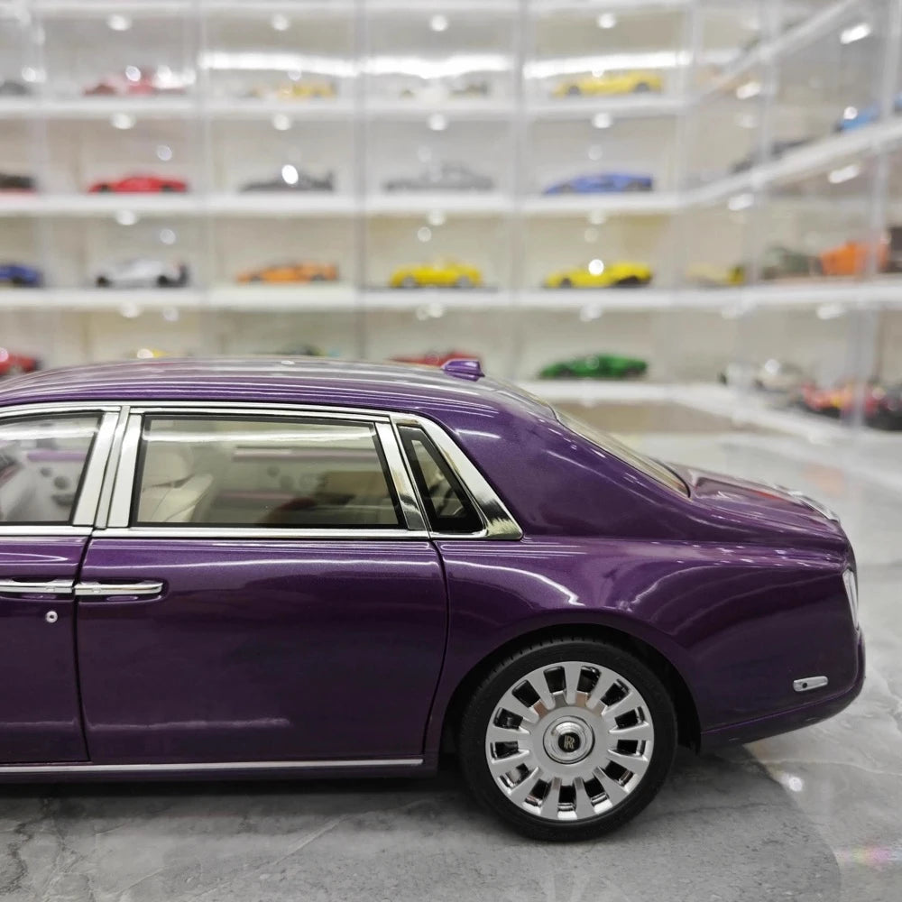 [OEM] 1:18 Rolls-Royce 2017 Phantom VIII EWB Purple & Silver Model Car Die-Cast