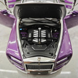 [OEM] 1:18 Rolls-Royce 2017 Phantom VIII EWB Purple & hopea pienoismalli Die-Cast