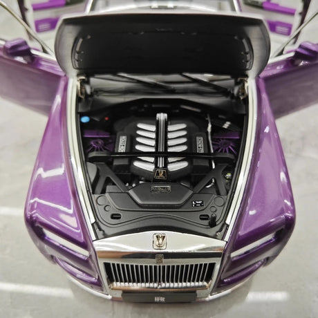 [OEM] 1:18 Rolls-Royce 2017 Phantom VIII EWB Purple & Silver Model Car Die-Cast