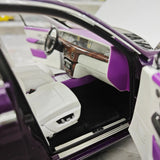 [OEM] 1:18 Rolls-Royce 2017 Phantom VIII EWB Purple & hopea pienoismalli Die-Cast