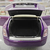 [OEM] 1:18 Rolls-Royce 2017 Phantom VIII EWB Purple & hopea pienoismalli Die-Cast