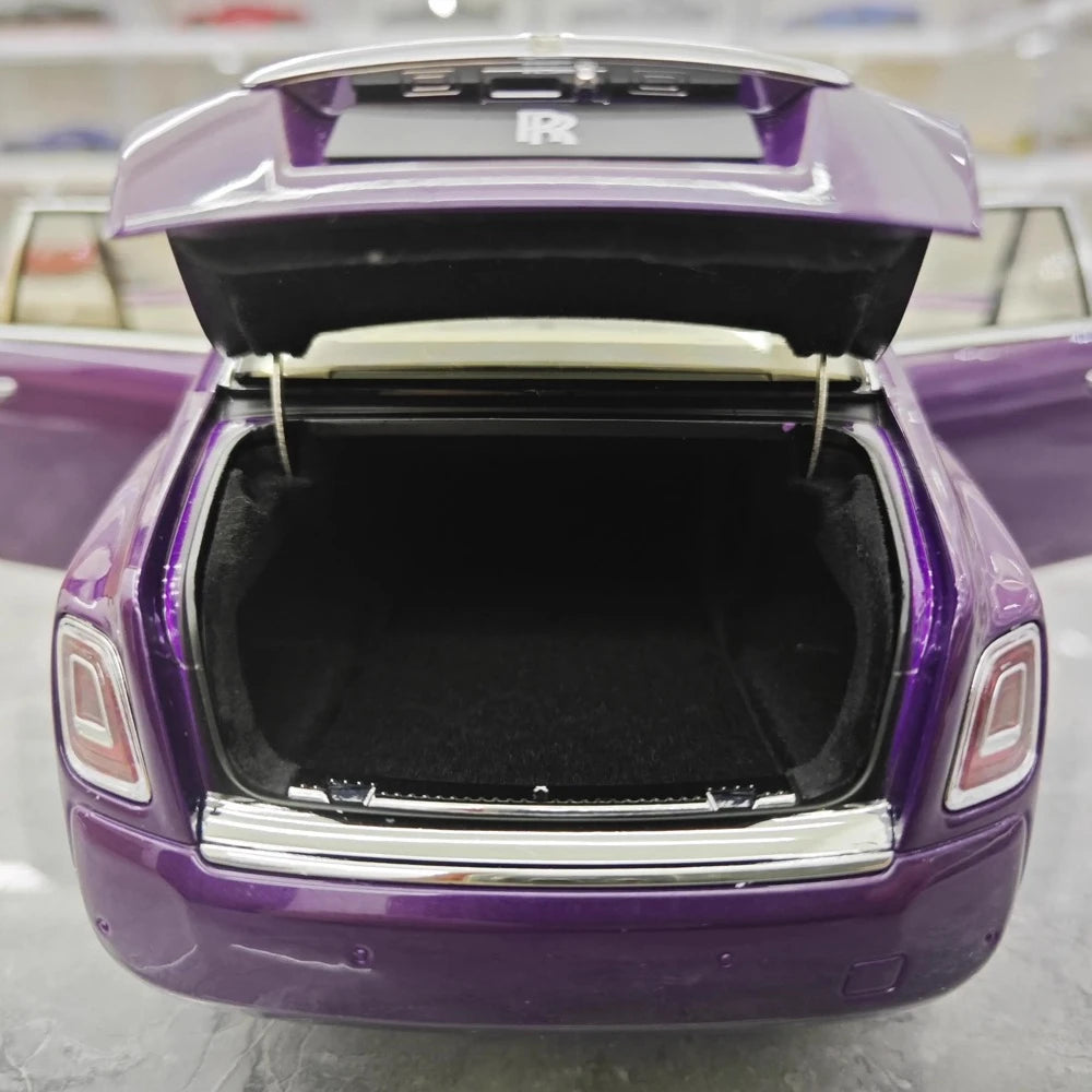 [OEM] 1:18 Rolls-Royce 2017 Phantom VIII EWB Purple & Silver Model Car Die-Cast
