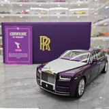 [OEM] 1:18 Rolls-Royce 2017 Phantom VIII EWB Purple & hopea pienoismalli Die-Cast