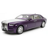 [OEM] 1:18 Rolls-Royce 2017 Phantom VIII EWB Purple & hopea pienoismalli Die-Cast