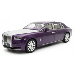 [OEM] 1:18 Rolls-Royce 2017 Phantom VIII EWB Purple & Silver Model Car Die-Cast