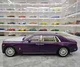 [OEM] 1:18 Rolls-Royce 2017 Phantom VIII EWB Purple & hopea pienoismalli Die-Cast