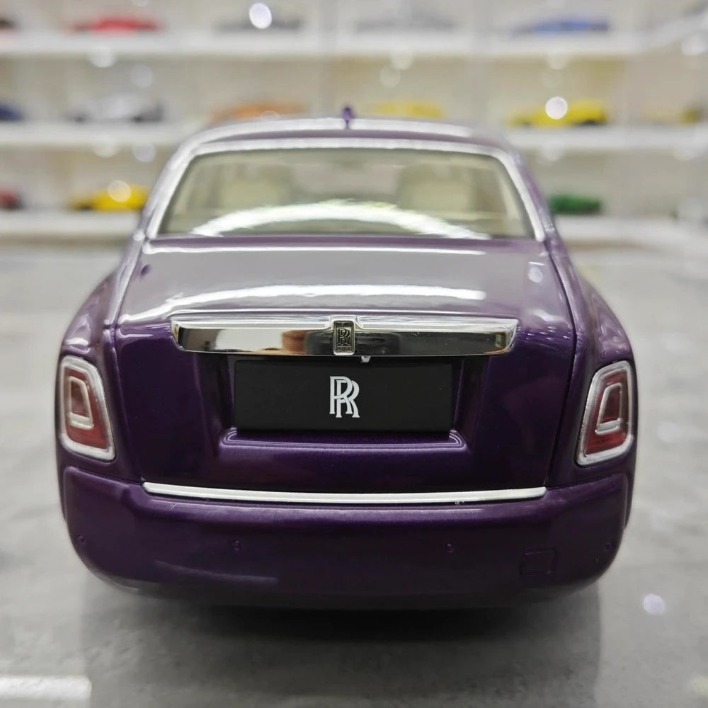 [OEM] 1:18 Rolls-Royce 2017 Phantom VIII EWB Purple & Silver Model Car Die-Cast