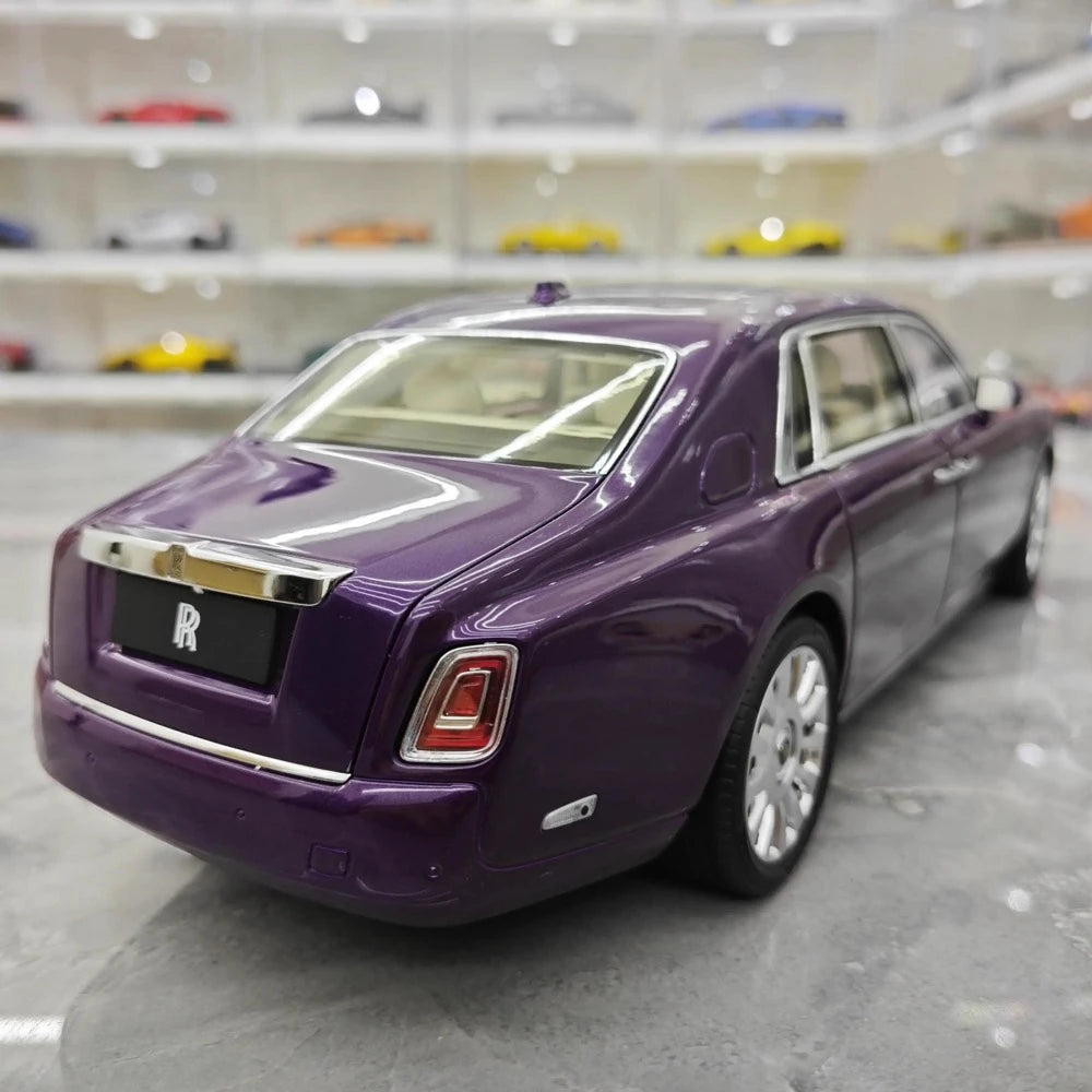 [OEM] 1:18 Rolls-Royce 2017 Phantom VIII EWB Purple & Silver Model Car Die-Cast