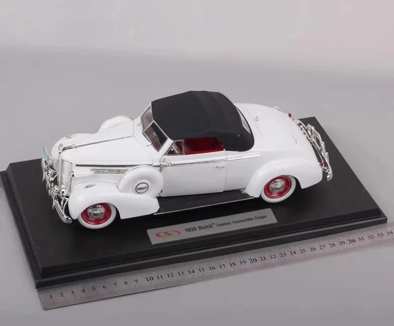 [OEM] 1:18 Buick 1938 Century Convertible Coupe bianco modellino di auto Die-Cast