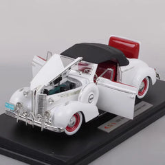 [OEM] 1:18 Buick 1938 Century Convertible Coupe bianco modellino di auto Die-Cast