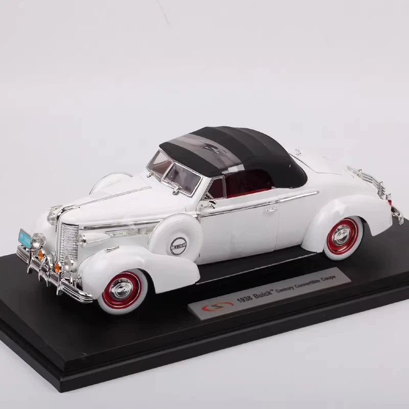 [OEM] 1:18 Buick 1938 Century Convertible Coupe bianco modellino di auto Die-Cast