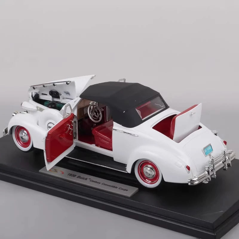 [OEM] 1:18 Buick 1938 Century Convertible Coupe bianco modellino di auto Die-Cast