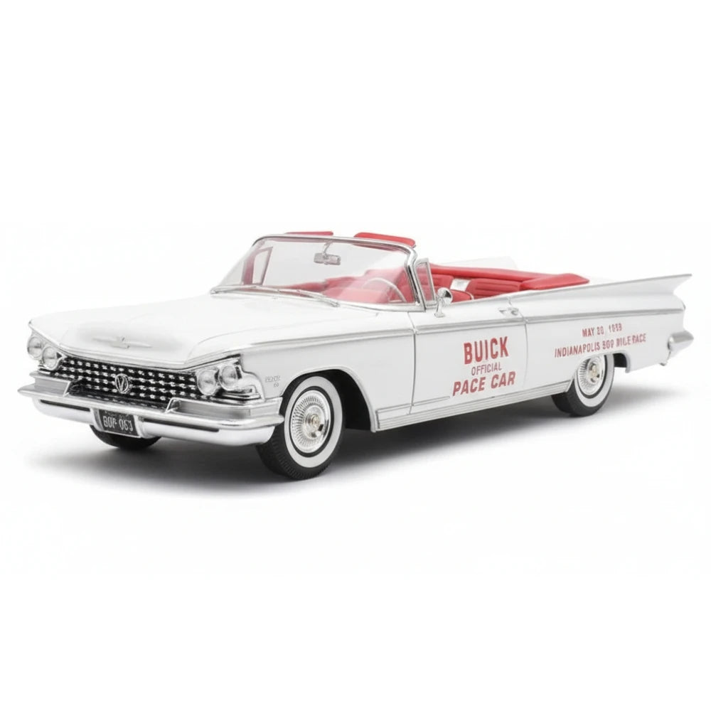 [OEM] 1:18 Buick 1959 Electra 225 Pace Car White Model Car Die-Cast