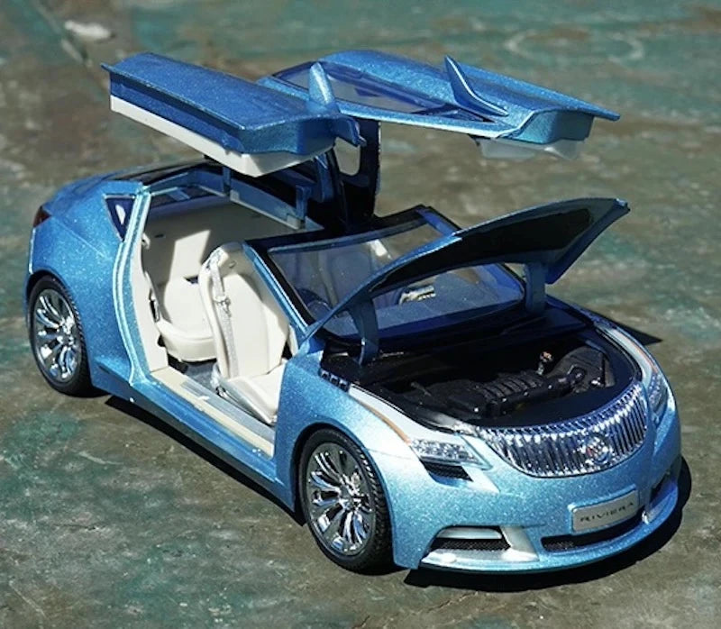 [OEM] 1:18 Buick 2007 Riviera Concept Blue Model Car Die-Cast