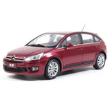 [OEM] 1:18 Citroen 2012 C-Quatre Hatchback Red Model Car Die-Cast