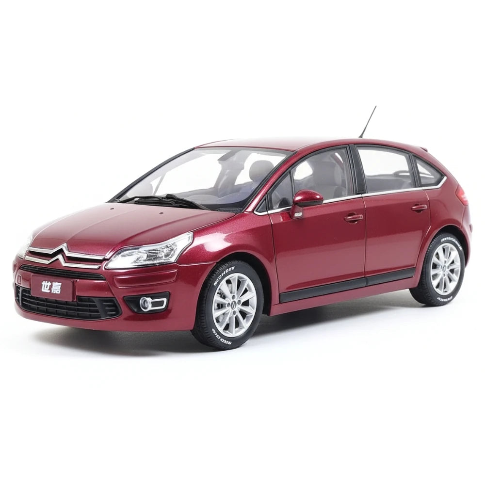 [OEM] 1:18 Citroen 2012 C-Quatre Hatchback Red Model Car Die-Cast