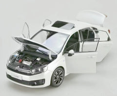 [OEM] 1:18 Citroen 2015 C4 Sega White Model Car Die-Cast