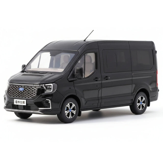 [OEM] 1:18 Ford 2024 Transit T8 zwart modelauto Die-Cast