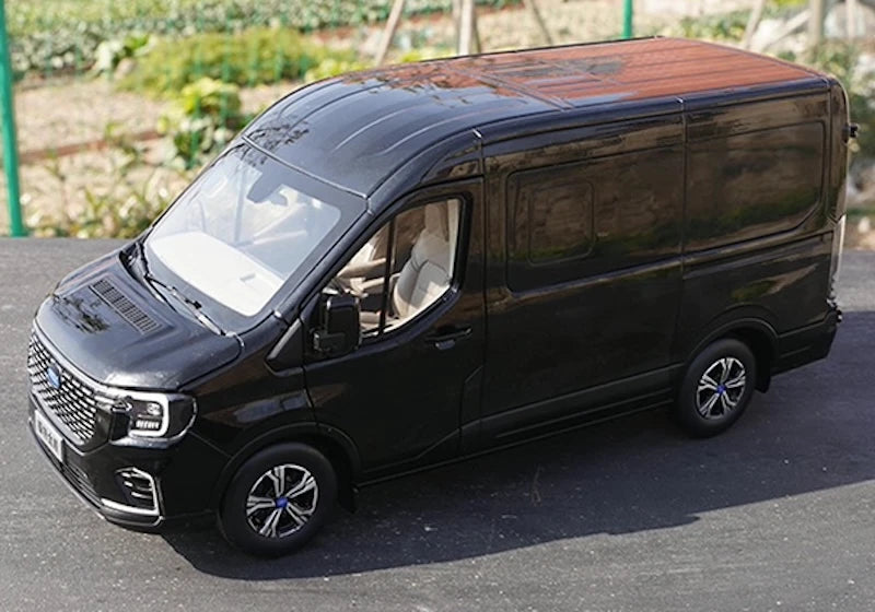 [OEM] 1:18 Ford 2024 Transit T8 Black Model Car Die-Cast