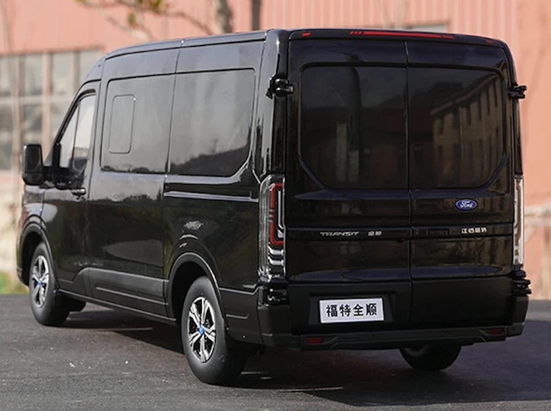 [OEM] 1:18 Ford 2024 Transit T8 zwart modelauto Die-Cast