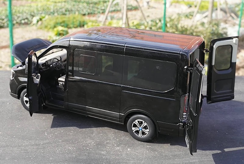 [OEM] 1:18 Ford 2024 Transit T8 Black Model Car Die-Cast