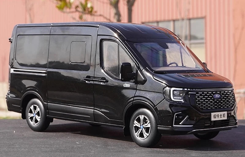 [OEM] 1:18 Ford 2024 Transit T8 Black Model Car Die-Cast
