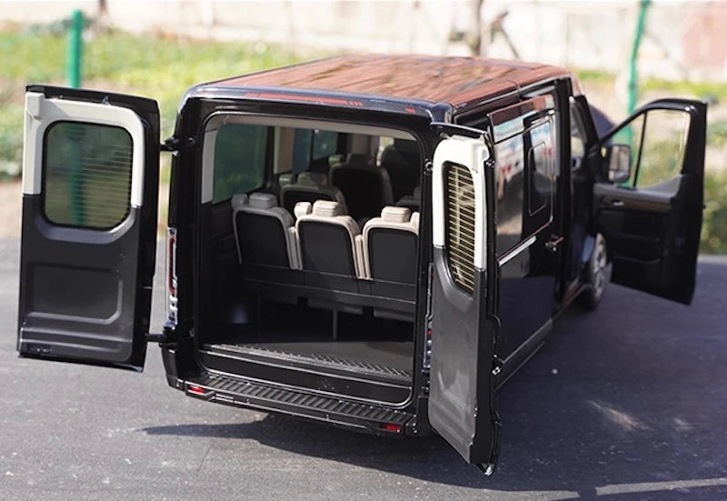 [OEM] 1:18 Ford 2024 Transit T8 Black Model Car Die-Cast
