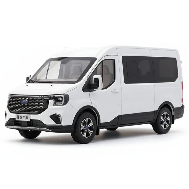 [OEM] 1:18 Ford 2024 Transit T8 White Model Car Die-Cast