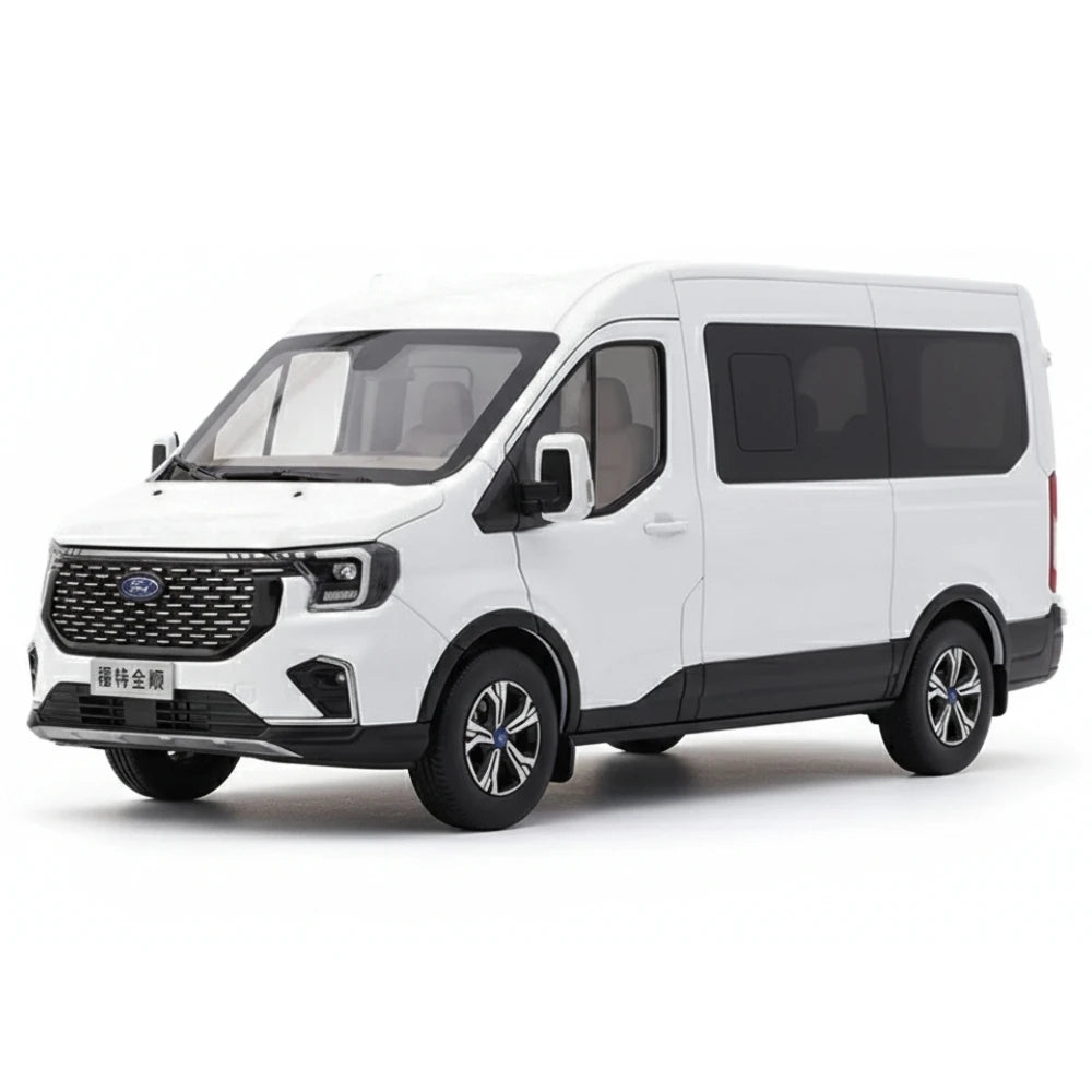 [OEM] 1:18 Ford 2024 Transit T8 White Model Car Die-Cast