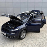 [OEM] 1:18 Jeep 2017 Cherokee bleu voiture miniature Die-Cast