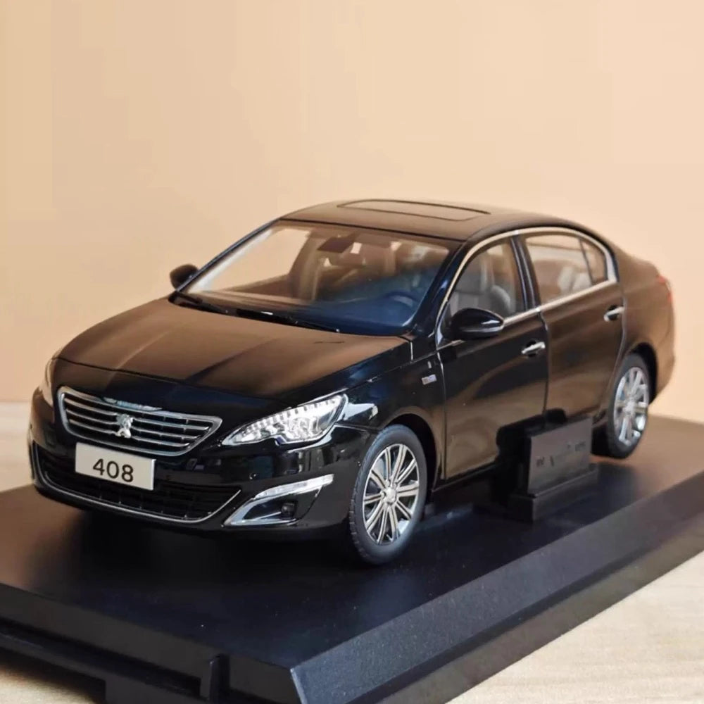[OEM] 1:18 Peugeot 2015 408 svart modellbil Die-Cast