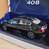 [OEM] 1:18 Peugeot 2015 408 svart modellbil Die-Cast